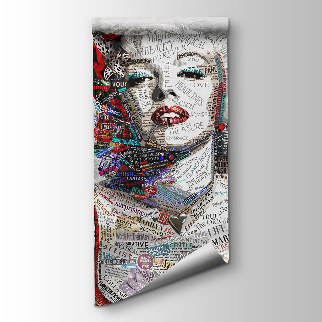 Woman with red lips and flowers Woman with red lips and flowers