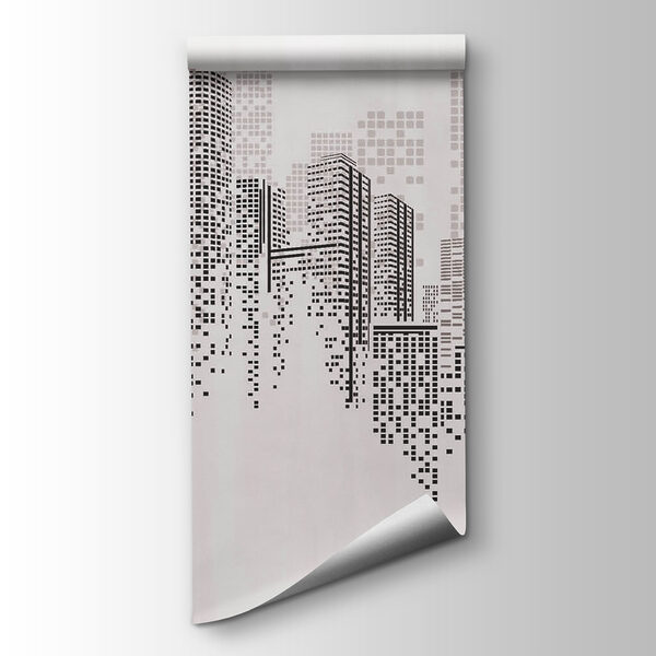 City skyline with many buildings