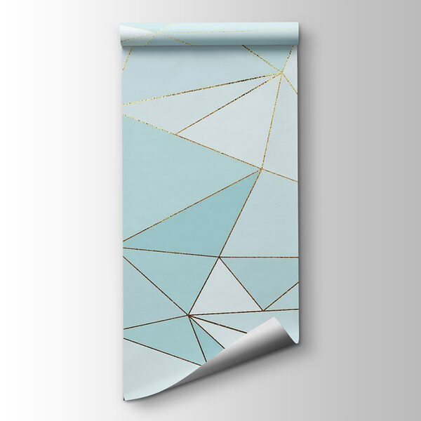 Blue and white triangle pattern