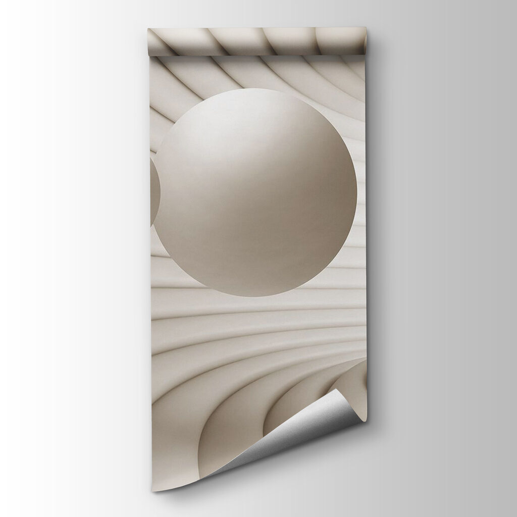 White circular object with balls