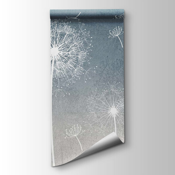 White dandelions in the air White dandelions in the air