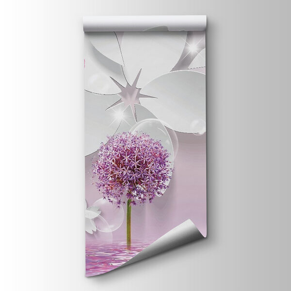 Purple flowers and butterflies Purple flowers and butterflies