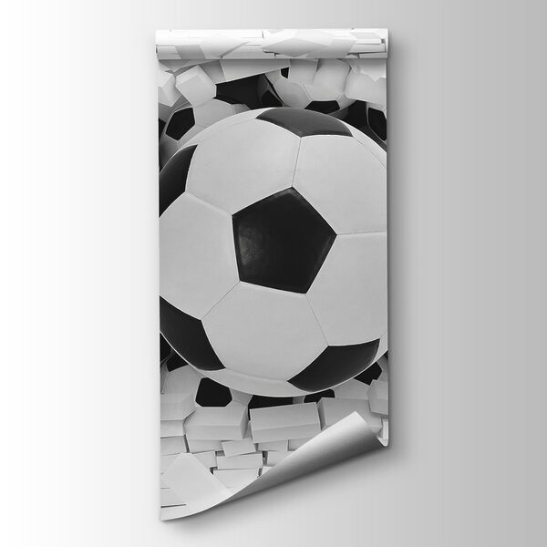 Group of football balls in a pile of bricks Group of football balls in a pile of bricks