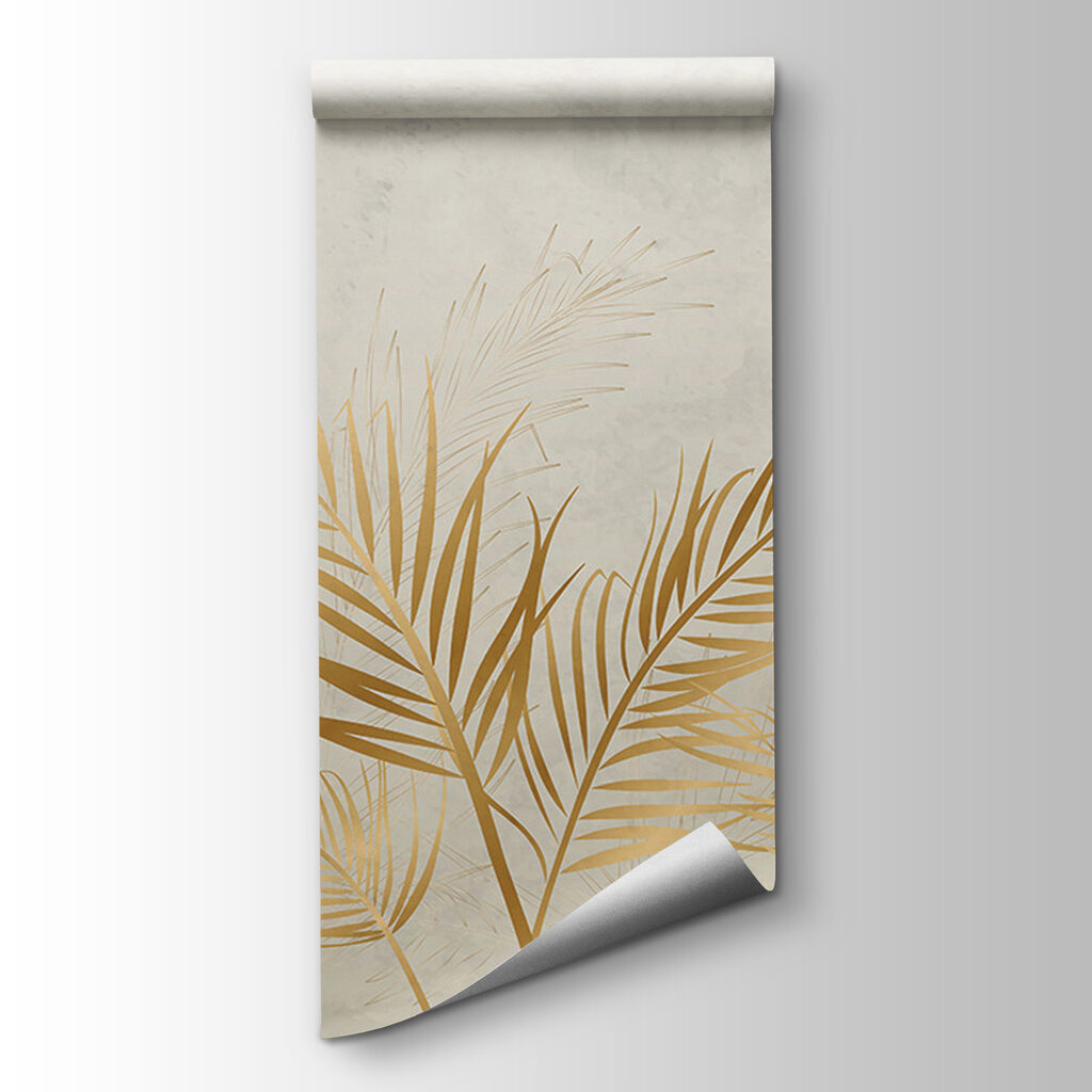 Elegant Palm Leaves on Neutral Background