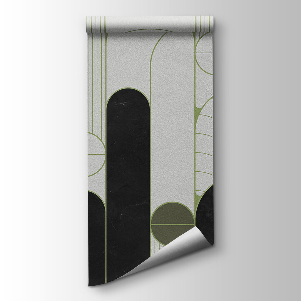 A black and white art deco design A black and white art deco design