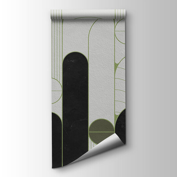 A black and white art deco design A black and white art deco design