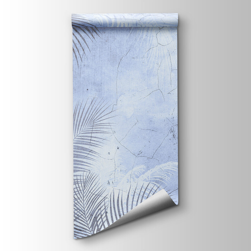 A wall with palm leaves A wall with palm leaves
