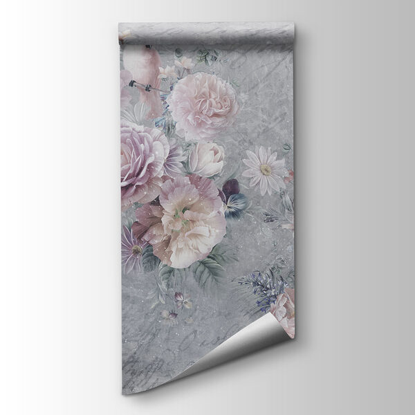 Painting of flowers and birds