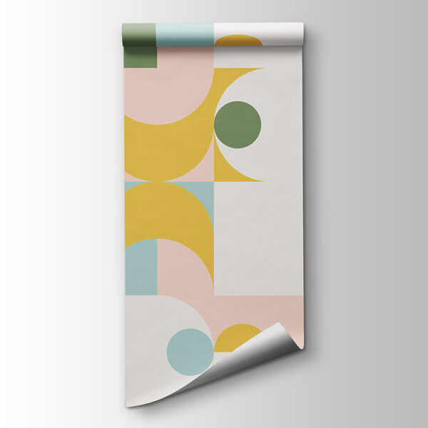 Colorful pattern with circles and dots