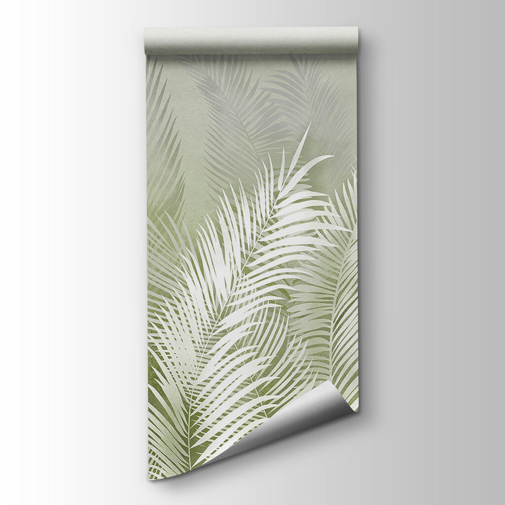 A white leaves on a gray background