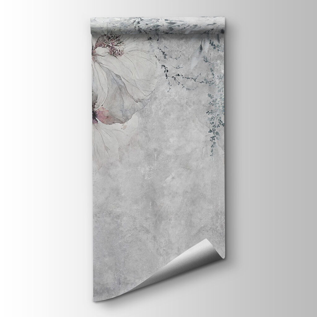 Painting of flowers and leaves