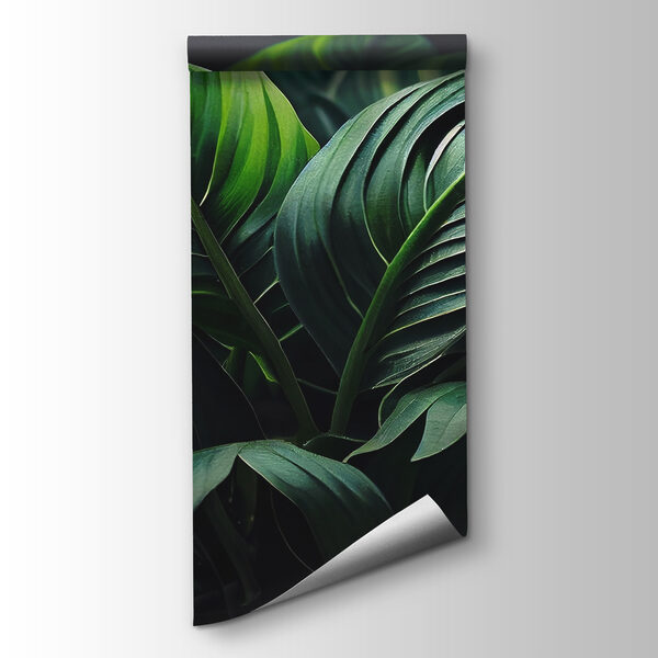 Lush green leaves in soft light