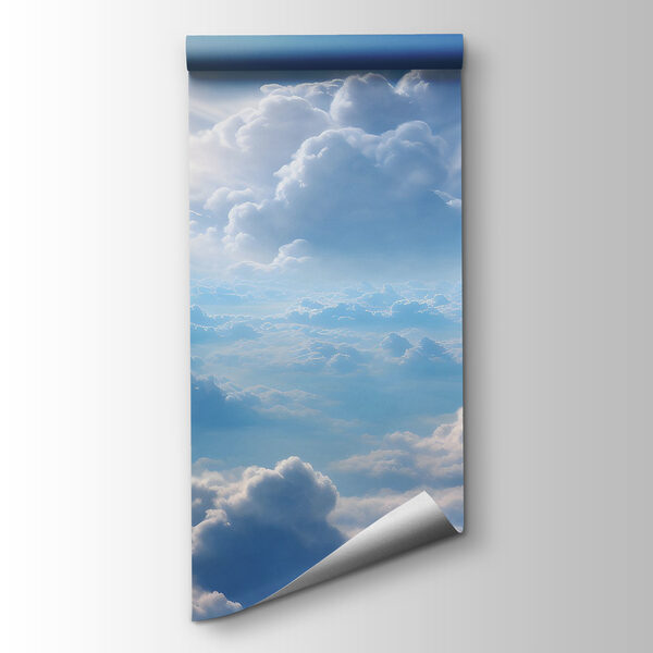 Clouds and blue sky with clouds and the sun