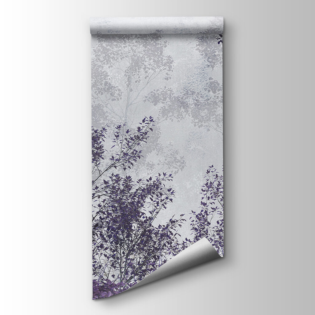 A group of trees with purple leaves A group of trees with purple leaves