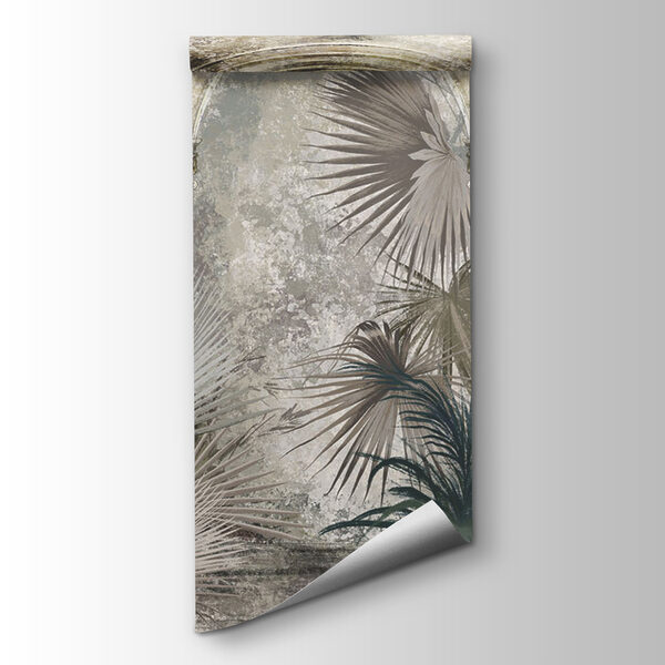 Painting of palm trees and columns