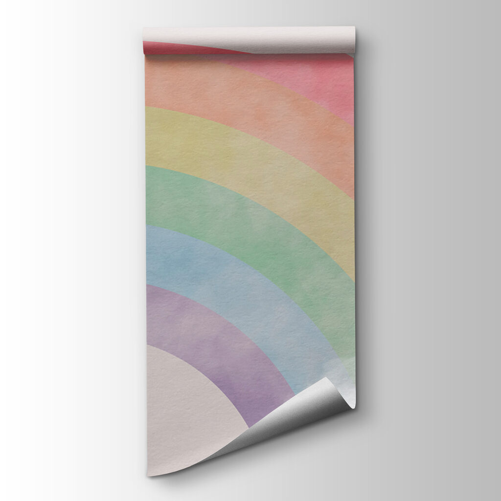 Rainbow with clouds in the sky Rainbow with clouds in the sky