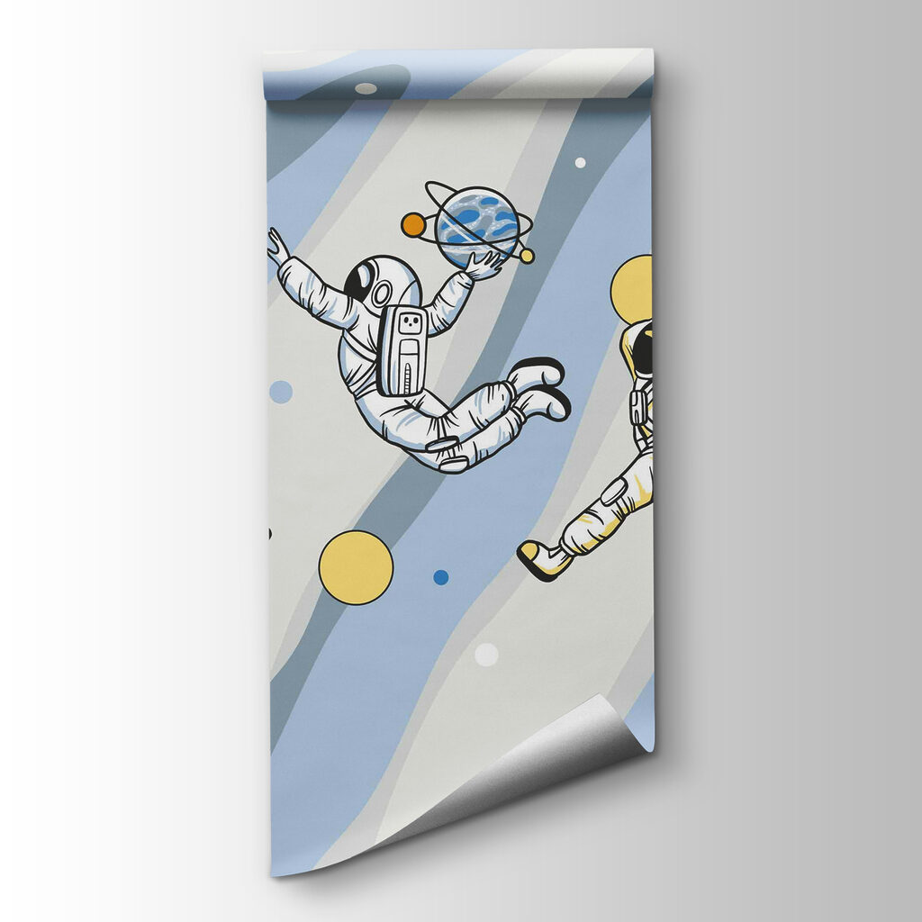 Group of astronauts in space