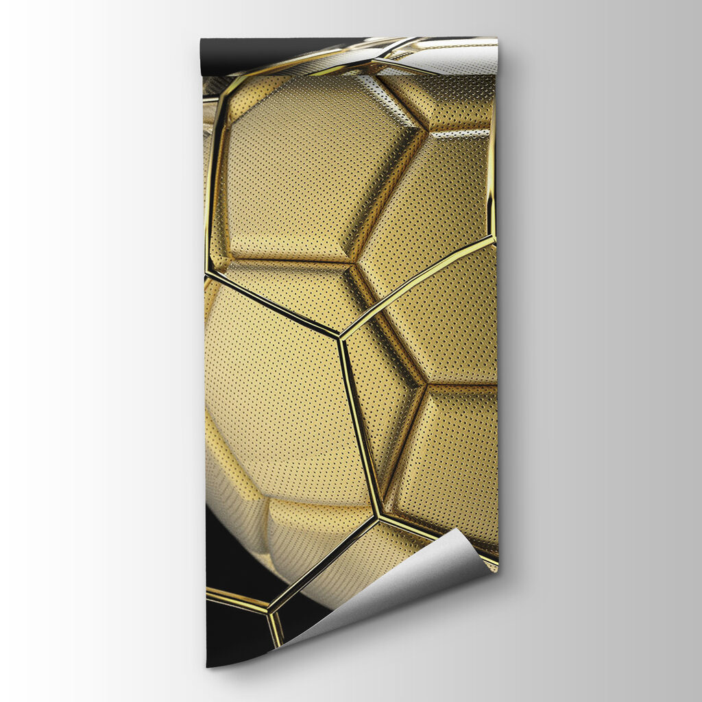 Shimmering soccer ball on display