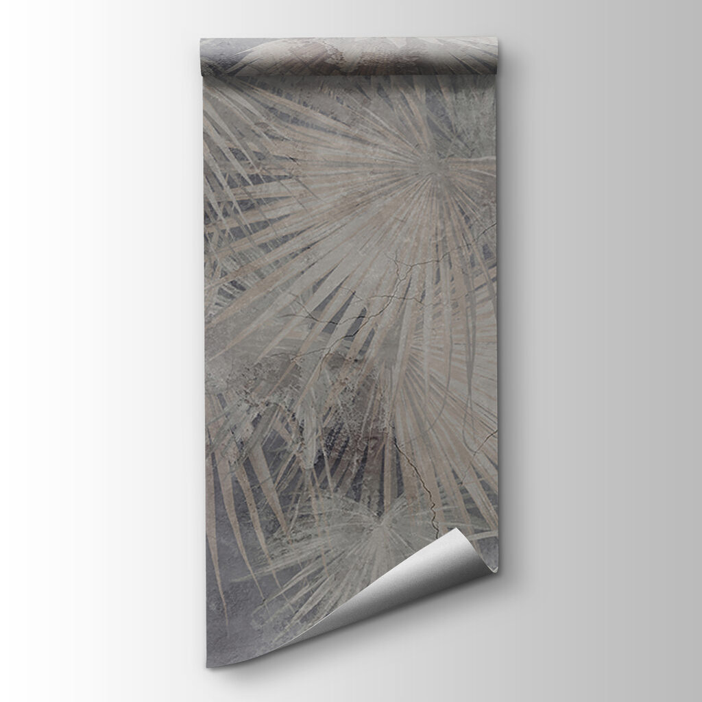 Wallpaper with palm leaves