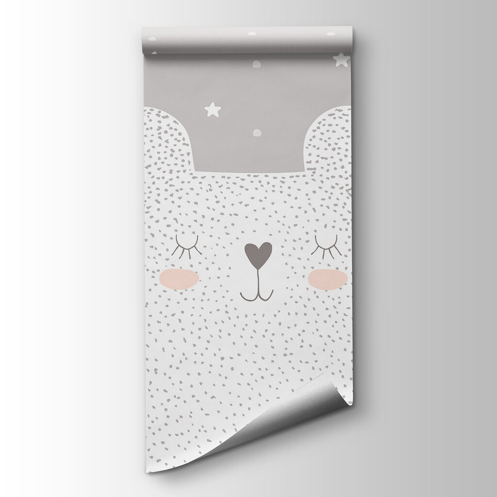 A white bear with dots and stars