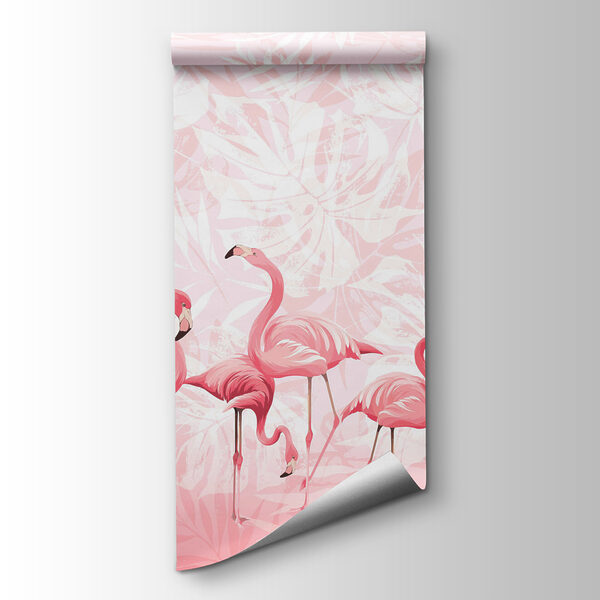 A group of pink flamingos