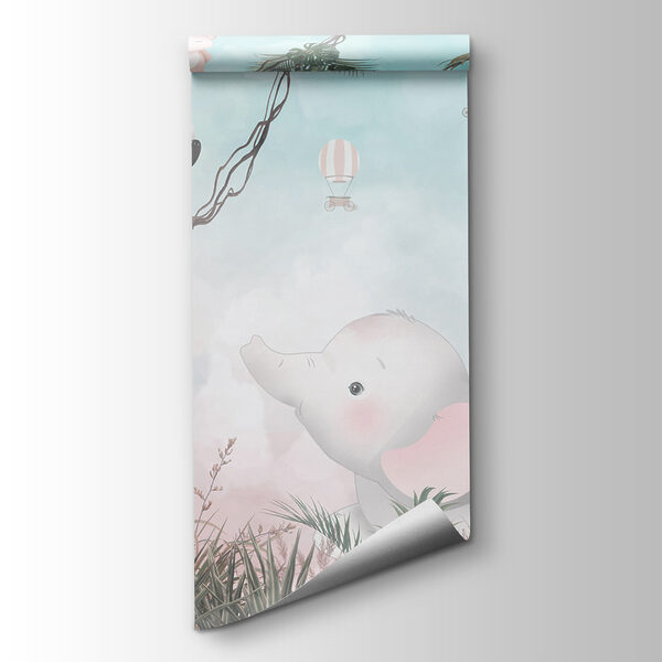 A cartoon of animals on a rope