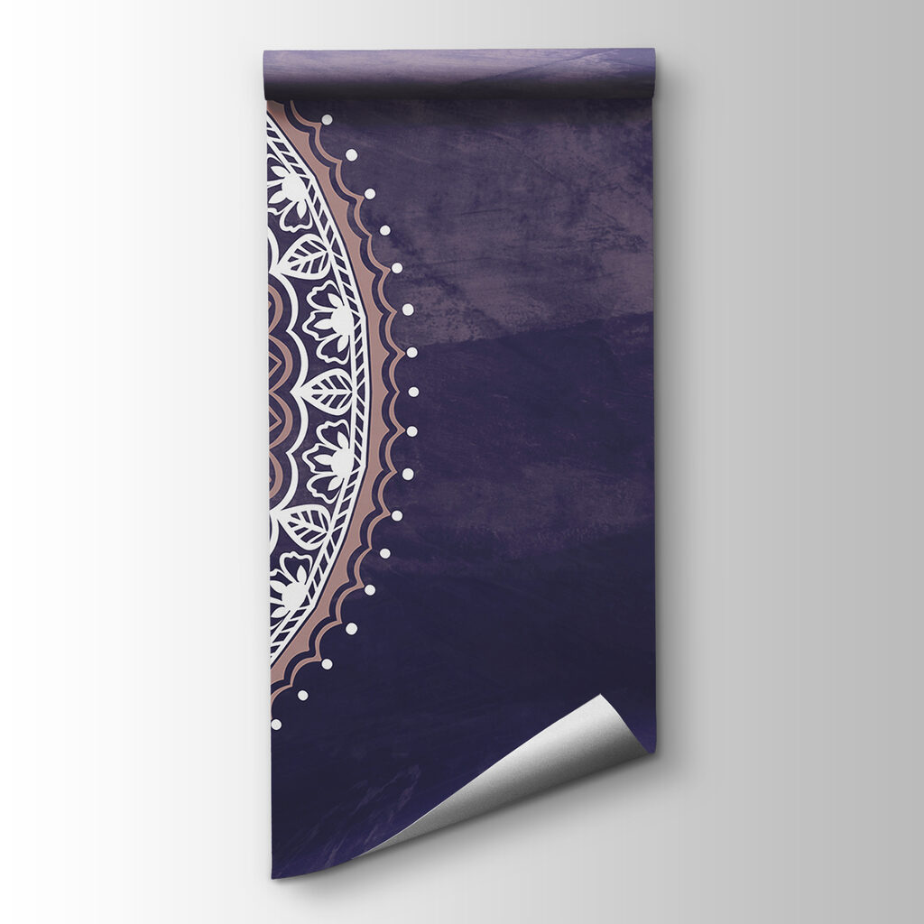 A purple and white mandala