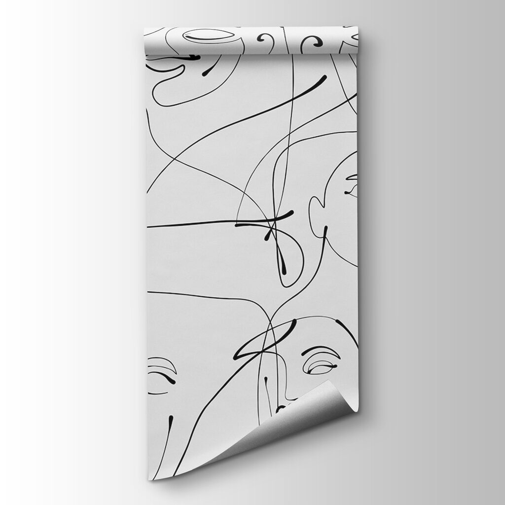 A pattern of black lines on a white background