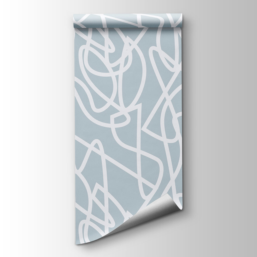 A white lines on a blue background A white lines on a blue background