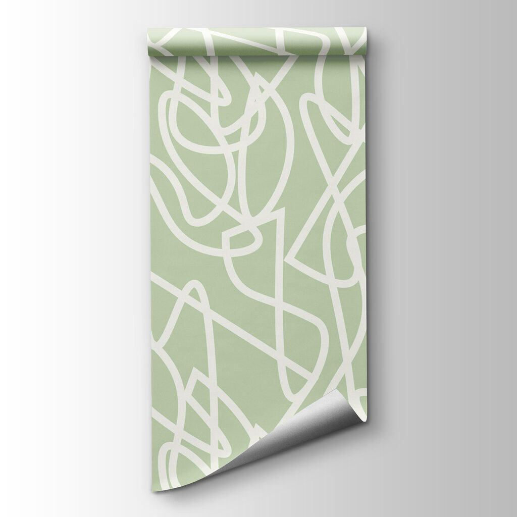 A pattern of white lines on a green background A pattern of white lines on a green background