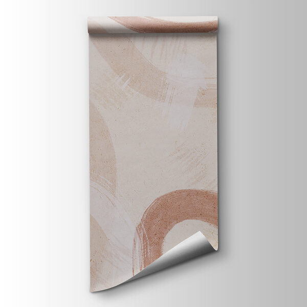 A white surface with brown paint on it A white surface with brown paint on it