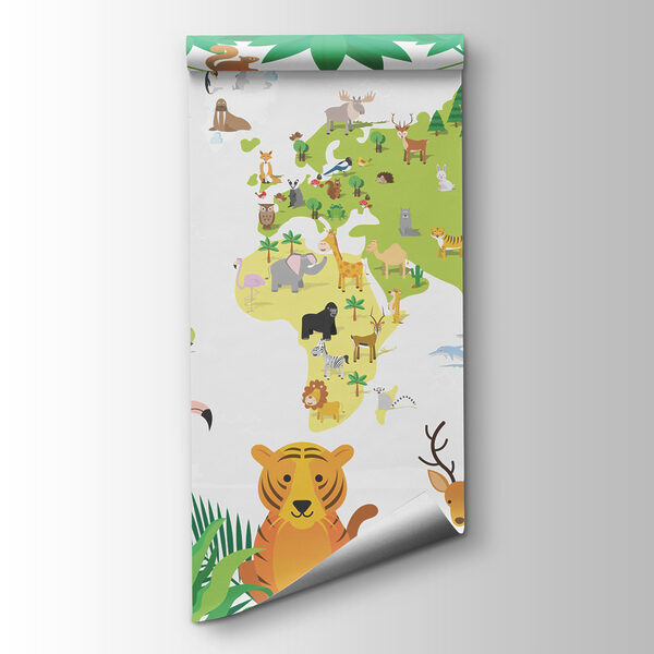 A map of animals and plants