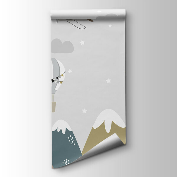 A wallpaper with mountains and airplanes