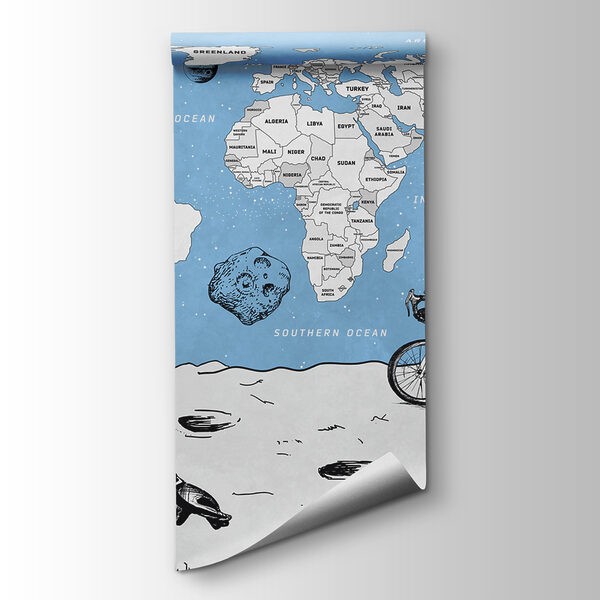 A drawing of two astronauts on the moon A drawing of two astronauts on the moon