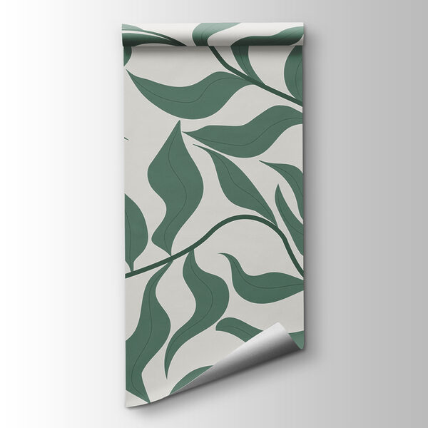 A green leaves on a white background A green leaves on a white background