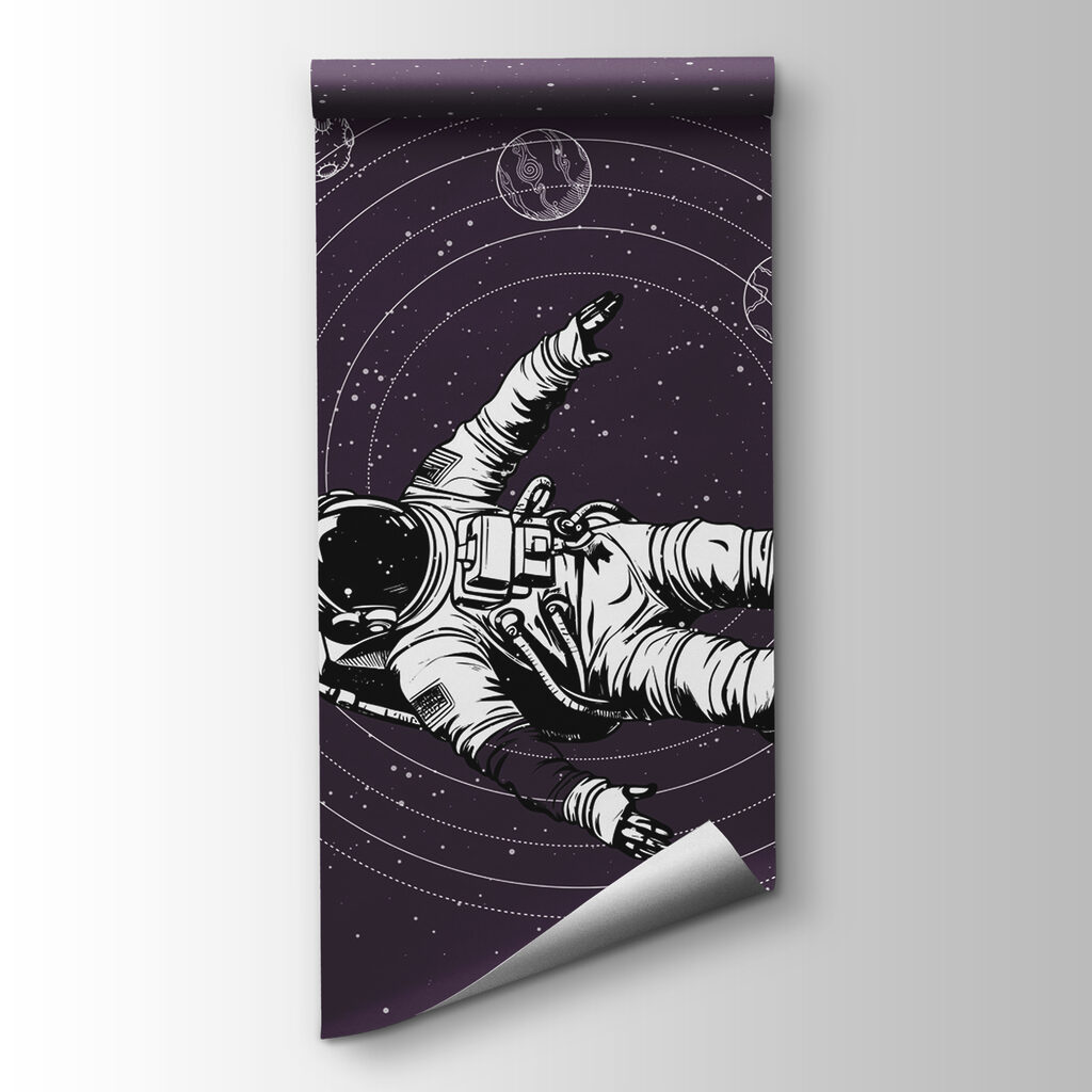An astronaut floating in space An astronaut floating in space