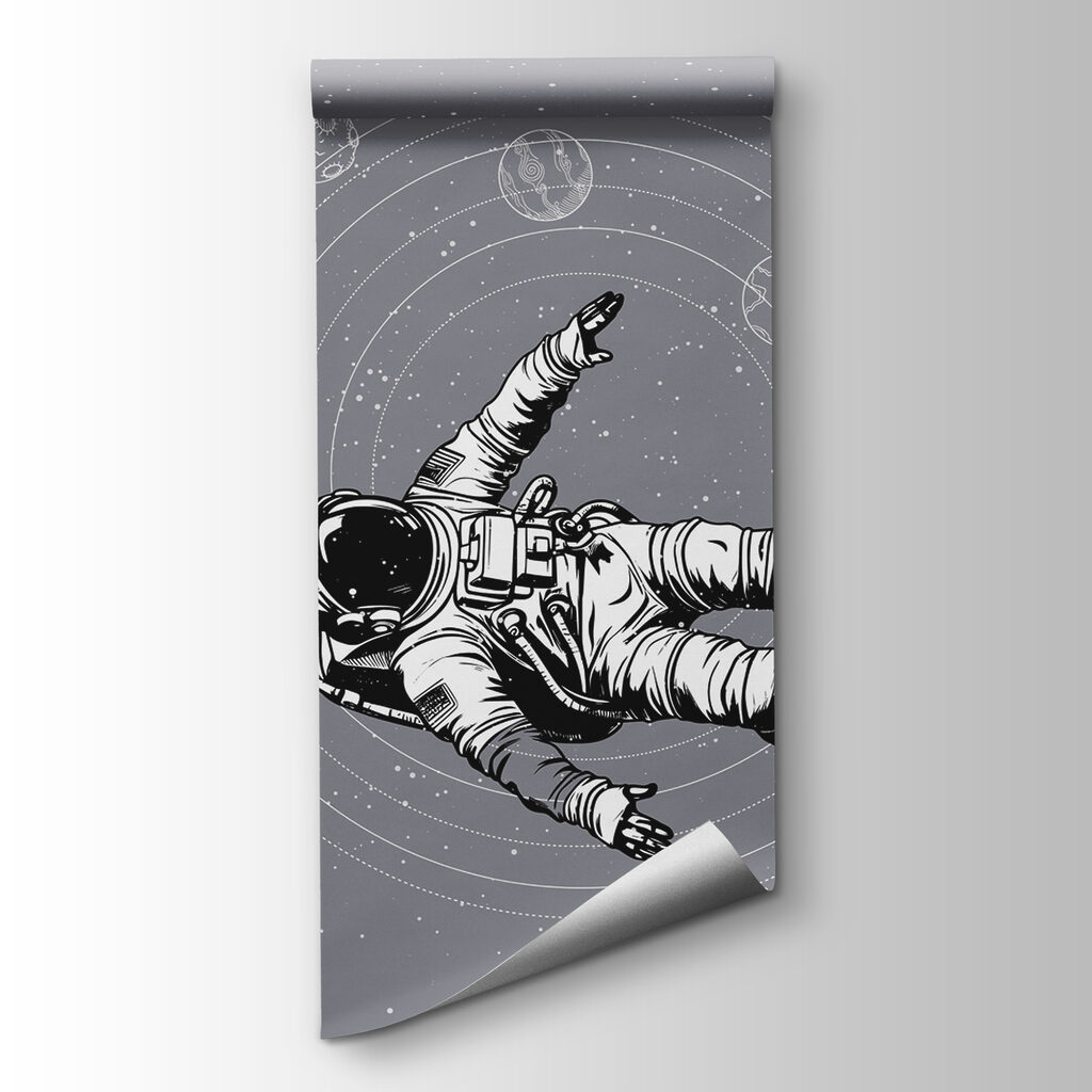 An astronaut floating in space An astronaut floating in space