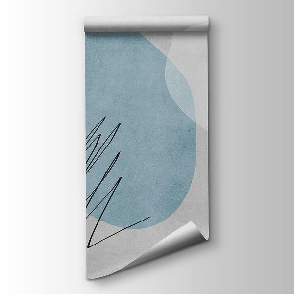 A blue and white abstract art A blue and white abstract art