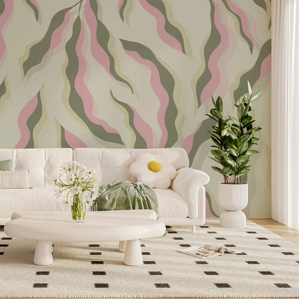 Motivo di foglie su sfondo chiaro Motivo di foglie su sfondo chiaro