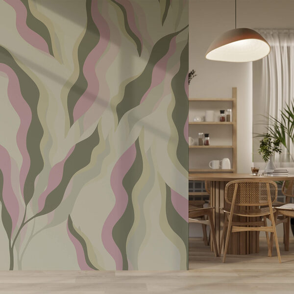 Carta da parati Motivo di foglie su sfondo chiaro (COD: t00429) Carta da parati Carta da parati Motivo di foglie su sfondo chiaro (COD: t00429)