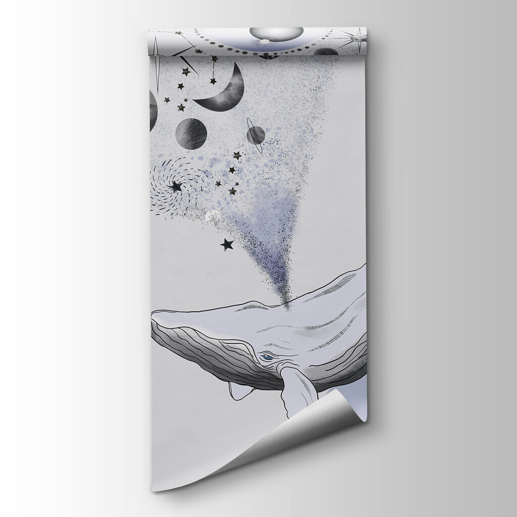 A whale and planets A whale and planets