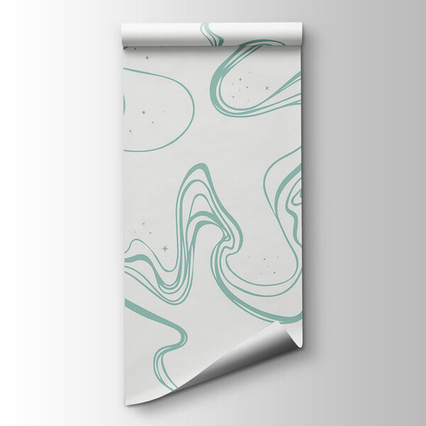 A white background with green lines