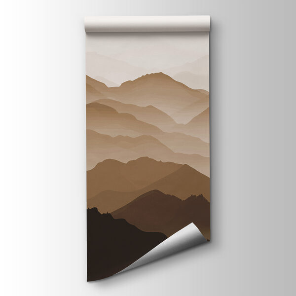 Landscape of mountains with fog Landscape of mountains with fog