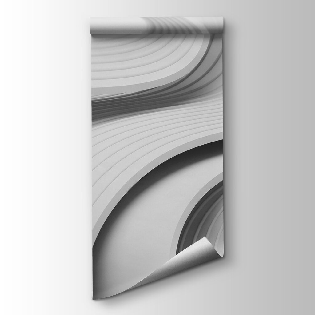 White and grey curved lines White and grey curved lines