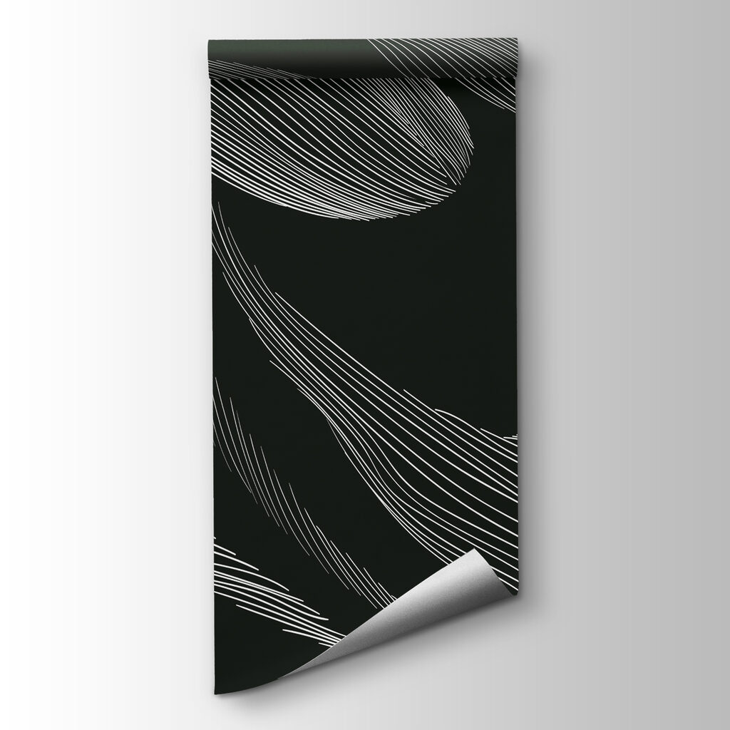 A white lines on a black background