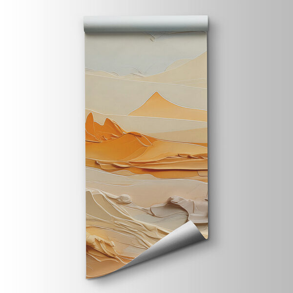 A paper cut out of a desert