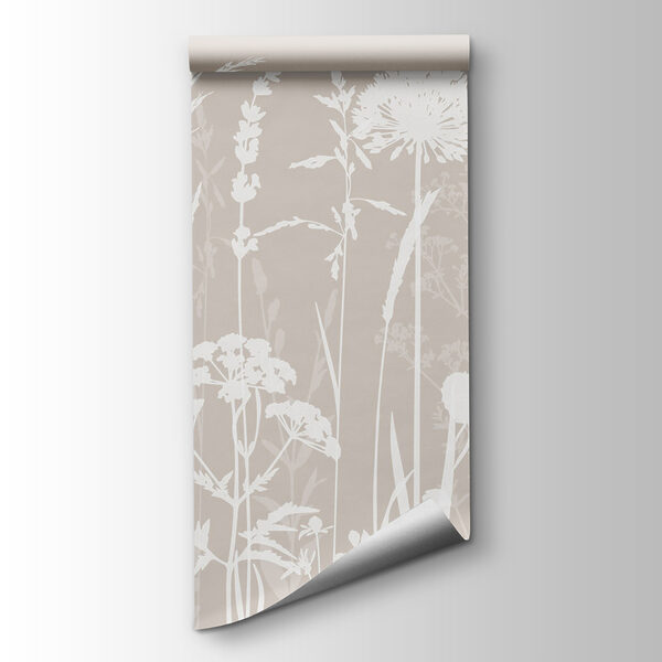 A white silhouettes of flowers