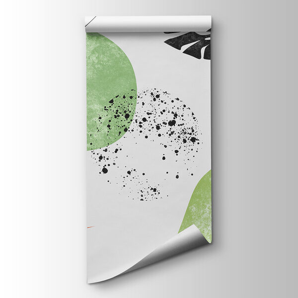 A green and orange art A green and orange art