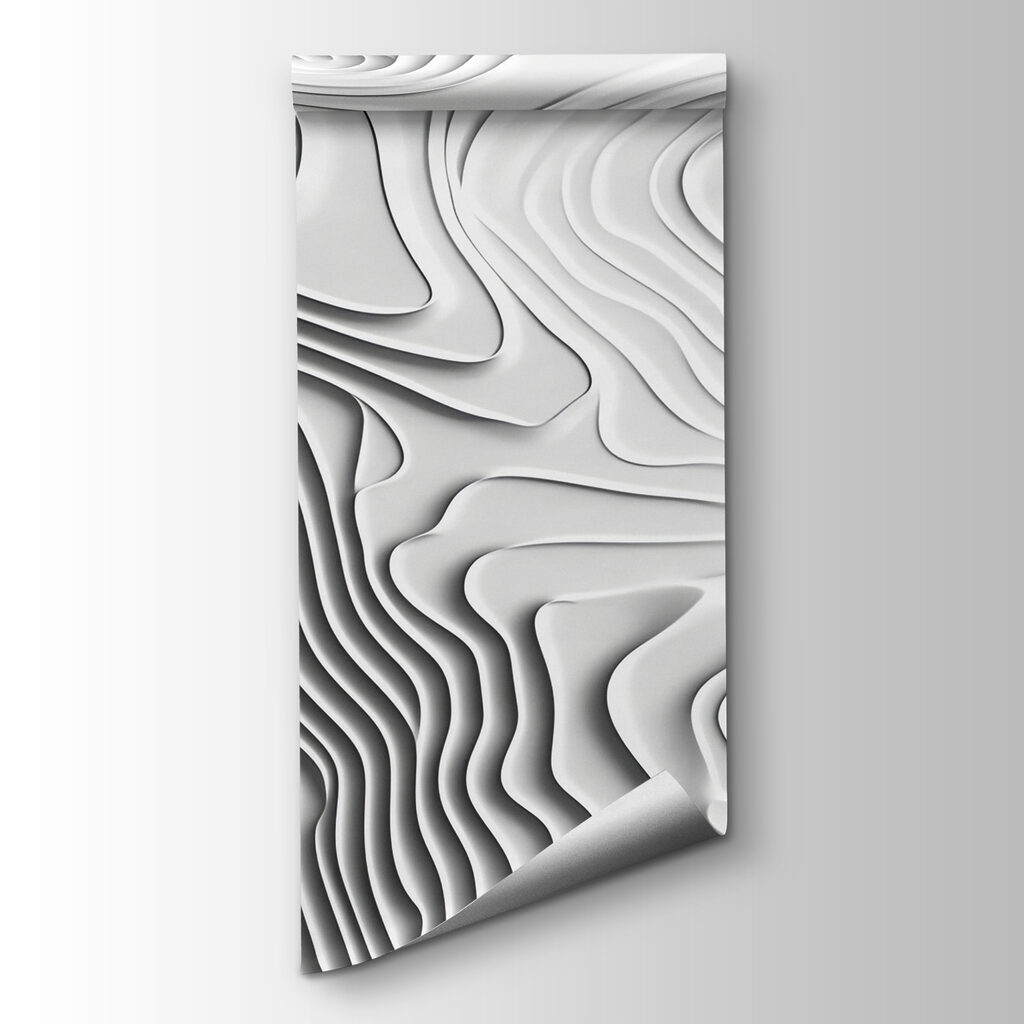 White surface with lines and shapes