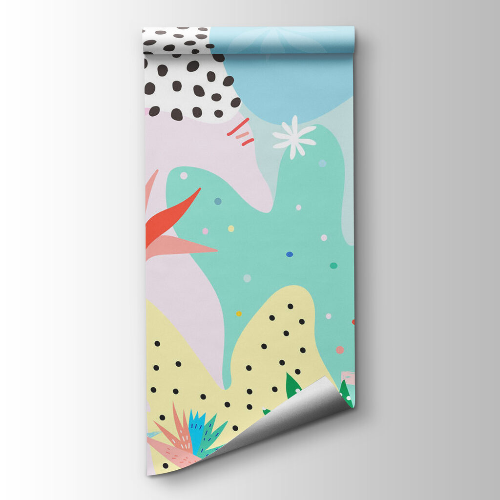 Colorful pattern with different shapes and colors